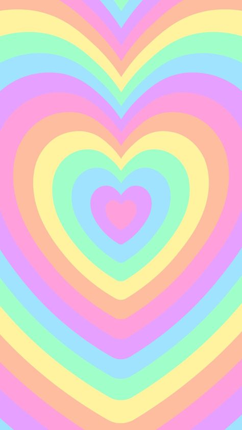 Indie Heart Aesthetic, Soft Rainbow Aesthetic, Colorful Hearts Wallpaper, Rainbow Hearts Wallpaper, Indie Heart, Pastel Rainbow Aesthetic, Iphone Wallpaper Preppy, Beautiful Summer Wallpaper, Cute Wallpapers For Ipad