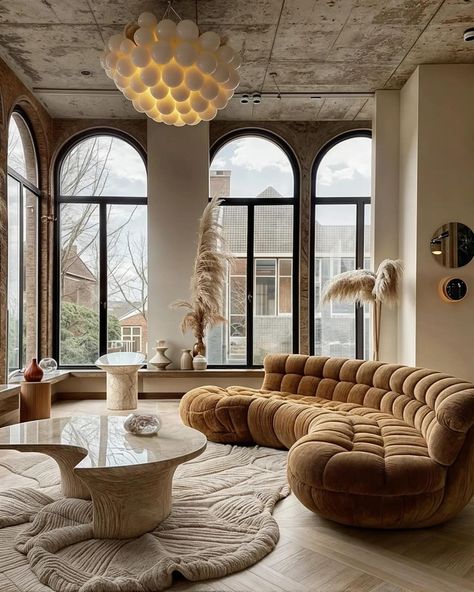 🇬🇧 Discover the art of luxurious seating with this collection of exquisite sofas, each crafted to elevate your living space. From the timeless elegance of @ela.haus to the refined sophistication of @sarah.dray, the bold design of BRABBU, and the artistic luxury of @charles_zana, every piece tells a story of style, comfort, and impeccable craftsmanship. These sofas are more than furniture - they’re the heart of a beautifully designed home. Explore more inspirations for your home, link in bio... Luxury Retro Interior, Modern Eccentric Living Room, Highend Interiors Living Rooms, 80s Aesthetic Living Room, Mid Century Modern Decor Accessories, Mid Century Modern Glam Living Room, Chic Modernist Aesthetic, Mid Century Modern Apartment Living Room, Classic Townhouse