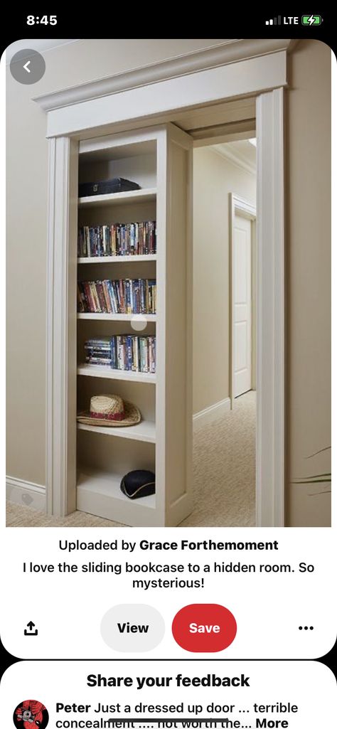 Hidden Wall, Craftsman Modern, Hidden Closet, Bookshelf Door, Basement Finishing, Room Of One's Own, Outdoor Office, Pocket Door, Secret Rooms