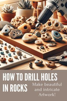 Drill Holes In Rocks, Rock Wrapping, Dremel Tool Projects, Wood Jewelry Diy, Wood Burning Patterns Stencil, Dremel Crafts, Rock Tumbling, Pebble Jewelry, Dremel Carving