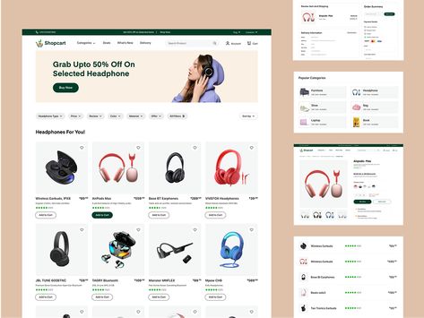 Ecommerce Ui Design, Webpage Design Layout, Desain Ux, Web Design Ux Ui, Ui Website, Mobile App Design Inspiration, Ecommerce Web Design, Ui Design Website, Ecommerce Web