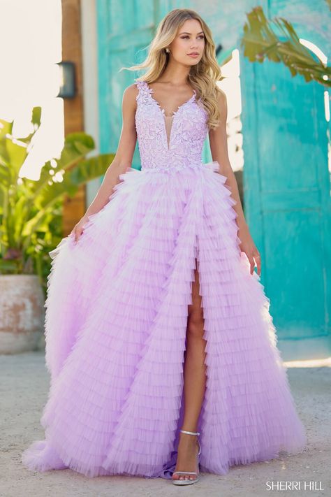 Buy dress style № 56086 designed by SherriHill Matching Prom Dresses, Matching Prom, Prom Dress Ideas, Sherri Hill Prom Dress, Gown For Prom, Bff Matching, Tulle Balls, Sherri Hill Prom, Dream Future