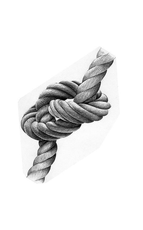 Rope Tattoo Stencil, Corda Tattoo, Sailors Knot Tattoo, Rope Tattoo Design, Rope Tattoo, Tattoo Main, Rope Drawing, Luna Tattoo, Full Hand Tattoo