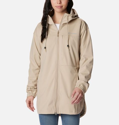 Women's Flora Park™ Softshell Jacket | Columbia Sportswear Columbia Outfit Woman, Columbia Outfit, Softshell Jacket, Fall Is Here, Soft Shell Jacket, Fall Shopping, Columbia Sportswear, Range Of Motion, Cinched Waist