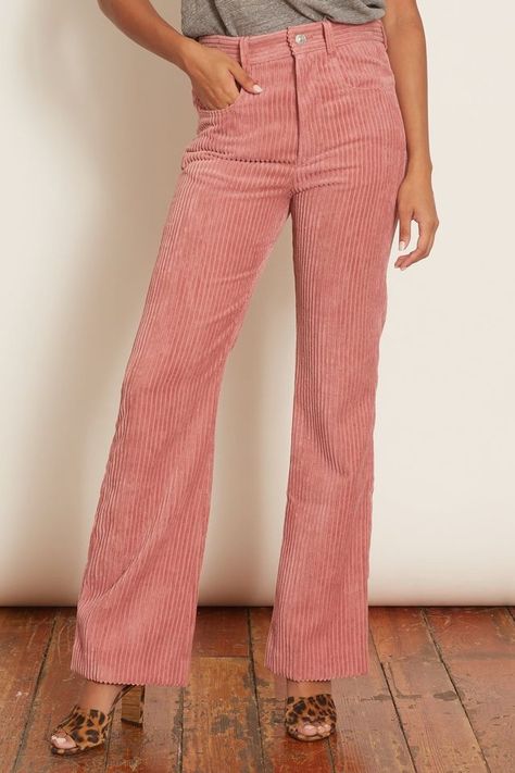 Dark Pink Pants Outfit, Jean Rosa, Pink Pants Outfit, Outfit Rosa, Velvet Pant, Wide Wale Corduroy, Shorts Diy, Pants Corduroy, Corduroy Overalls