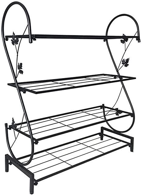 Shoe Rack/Shoe Shelf Black Wrought Iron Shoe Rack for Home Furnishing 4 Layers Can Hold 12 Pairs of Shoes Suitable for Living Room Porch Free Standing Shoe Racks (Color : Black) Iron Shoe Rack, Shoe Rack For Home, Metal Storage Rack, Metal Shoe Rack, Boot Tray, Metal Storage Racks, Shoe Racks, Shoe Shelf, Metal Storage