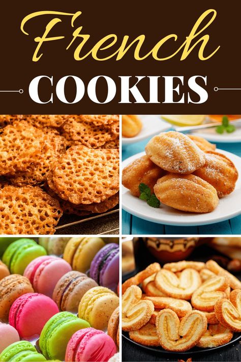 While French cookies aren’t as wildly popular as croissants, the former has a special place in the heart of French people and cookie lovers like me!From soft macarons, chocolatey meringues to savory palmiers, I have cookie recipes that you will actually want to make. #cookies #frenchfoods French Candy Recipes, French Cookies Recipes, French Cookies Traditional, French Sable Cookies Recipe, French Lace Cookies, French Christmas Cookies, Savory Palmiers, International Cookies, French Recipes Authentic