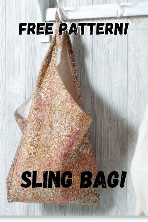 Learn to make this easy sling bag! Free downloadable pattern! Find it on Nancy's Notions! Diy Sling Bag Pattern, Sling Bag Pattern Free, Diy Sling Bag, Sling Bag Pattern, Quilt Shops, Zipper Pouch Tutorial, Bag Pattern Free, Pouch Tutorial, Quilt Binding