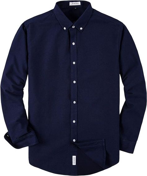 Amazon.com: MUSE FATH Men's Long Sleeve Cotton Casual Button Down Party Dress Shirt-Navy Blue-XL : Clothing, Shoes & Jewelry Navy Blue Mens Outfits, Blue Mens Outfits, Gentlemen Wear, Trend Fabrics, Oxford Dress, Mens Short Sleeve Shirt, Long Sleeve Shirt Dress, Oxford Shirt, Mens Shirt Dress