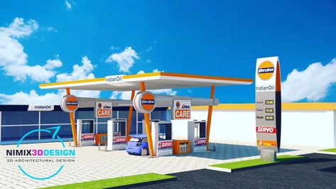 3D petrol pump design Petrol Pump Design, Indian Oil Petrol Pump, Petrol Pump, Interior Design Renderings, Kiosk Design, Professional Website Design, Hanuman Wallpaper, Petrol Station, Website Design Company