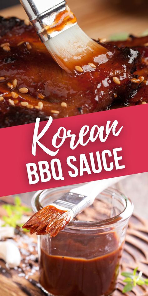 Teriyaki Bbq Sauce, Korean Sauces, Healthy Sauce Recipes, Asian Bbq Sauce, Bbq Sauce Homemade Easy, Korean Bbq Chicken, Asian Sauces, Korean Bbq Sauce, Asian Bbq