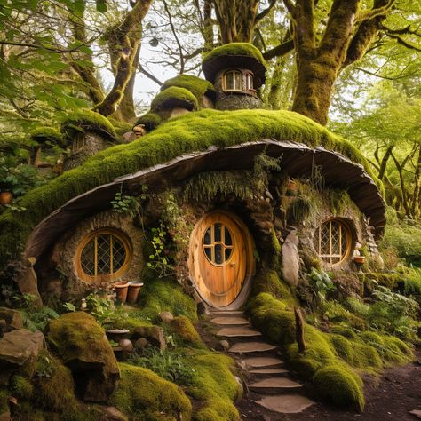 magical house Switzerland Cottage, Switzerland Mountains, Casa Hobbit, Eco Homes, Hobbit House, Fantasy Homes, Earth Homes, Fantasy House, Fantasy Places