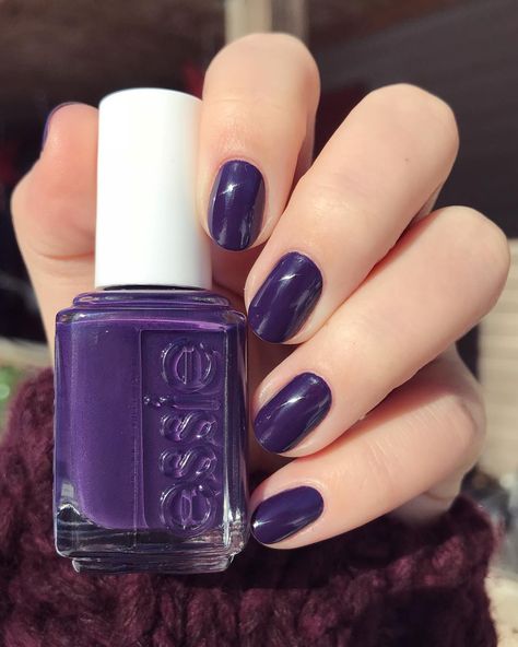 Kady F on Instagram: “Essie • ‘Hazy Daze’ • Wearing an intense pop of royal purple from the Desert Mirage collection while in my own lazy-daze on this frigid…” Essie Purple, Nail Painting Tips, Honey For Acne, Desert Mirage, Magic Purple, Nails Purple, Nail Colour, Purple Paint, Colour Ideas