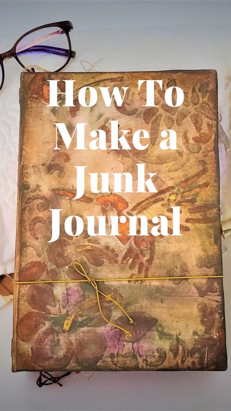 How to Make a Junk Journal! Easy Process from a cereal box and a bedsheet! Beginner tutorial on how to make a a bautiful junk journal from basic supplies! Come Check me out at The Paper Outpost on Youtube! I have lots of tutoriall on many ways to make a junk journal and how to decorate them! Let the fun begin! Sincerely, Pam :) Pam At The Paper Outpost, How To Make A Junk Journal, Easy Junk Journal, Junk Journal Cover Ideas, Journal Easy, Paper Outpost, Reckless Abandon, Weekly Planner Free Printable, Altered Book Journal