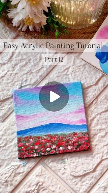 Navdeep on Instagram: "Easy Flower Field Acrylic Painting Tutorial 💫🎨

#paintwithme #acrylicpainting #acrylicpaintingreels #paintingtips #paintingtutorial #reelitfeelit #acrylic #landscapepainting #paintingforbeginners

Was This tutorial Helpful??? 🙄🙃" Field Painting Easy, Painting Easy Watercolor, Flower Field Painting, Field Painting, Painting Easy, Easy Flower, Acrylic Painting Tutorials, Easy Watercolor, Watercolor Drawing