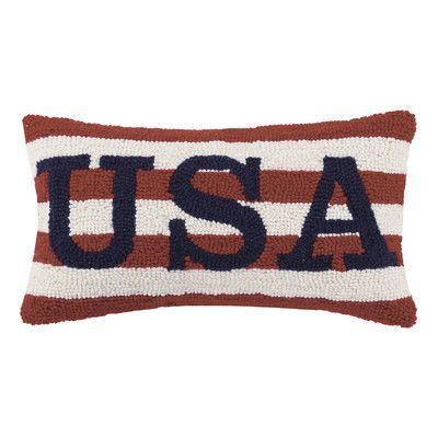 Peking Handicraft USA Wool Lumbar Pillow Funny Needlepoint, Hook Pillow, Sleeping Quarters, Hooked Pillow, Fourth Of July Decor, God Bless The Usa, Stylish Pillows, Patriotic Gifts, Birthday List