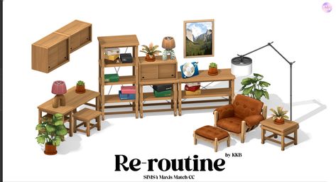 [KKB'sMM]Re-routine | Patreon Best Sims 4 Cc, Sims 4 Maxis Match, Cc Packs, Maxis Match Cc, Sims 4 Cc Packs, Best Sims, Sims 4 Cc, Maxis Match, The Sims