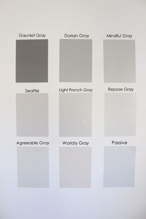 Gray Paint Samples by Sherwin Williams Gray Paint Colors, Light Grey Paint Colors, Worldly Gray, Sherwin Williams Gray, Best Kitchen Design, Light Gray Paint, Revere Pewter, Gray Paint, Grey Paint