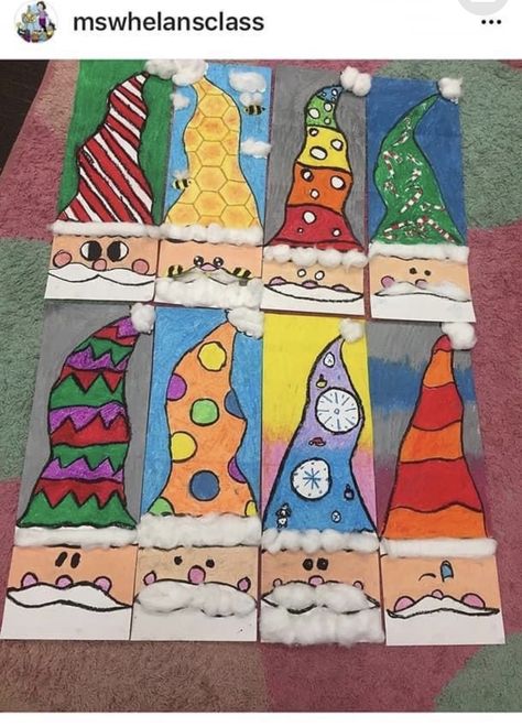 Christmas Art For Kids, Holiday Art Projects, Winter Art Lesson, Christmas Art Projects, 2nd Grade Art, Winter Art Projects, 3rd Grade Art, Christmas Kindergarten, Christmas Arts And Crafts