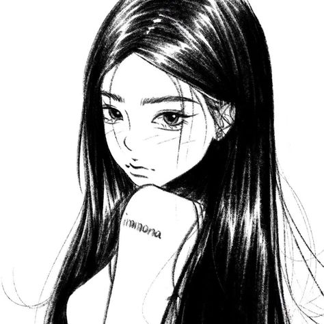 Photo Manga, Black And White Girl, Anime Cover Photo, Discreet Tattoos, Anime Monochrome, Anime Pfp, Cartoon Profile Pics, Cute Profile Pictures, Art Icon