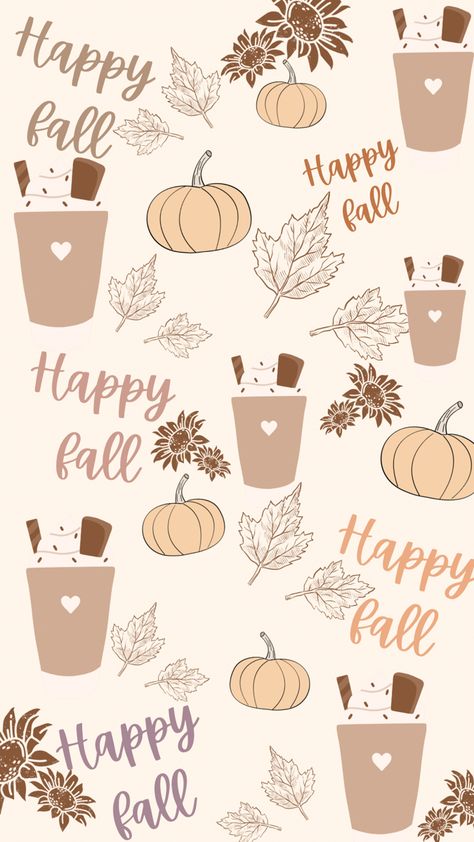 Cute Fall Backgrounds Iphone, Kawaii Fall Wallpaper Aesthetic, Cute Fall Pumpkin Wallpaper, Autumn Wallpaper Iphone Aesthetic, Girly Autumn Wallpaper, Autumn Wallpaper Backgrounds, Boho Fall Wallpaper Iphone, Kawaii Autumn Wallpaper, Background Classroom