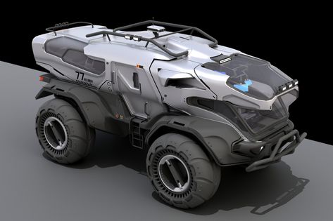 3d concept sci fi vehicle by Oleg_ Ovigon Sci Fi Exploration Vehicles, Exploration Vehicle Concept, Sci Fi Vehicle Concept Art, Sci Fi Vehicle, Futuristic Truck, Sci Fi Car, Exploration Vehicle, Bugatti Concept, Concept Car Interior