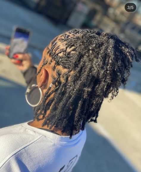 Natural Dreads Styles For Women, Styles With Dreads For Women, Rass Styles For Woman, Two Strand Twist Dread Styles, Short Locs Ponytail Styles, Dreads Styles For Women Black Short, Styles For Short Dreads For Women, Half Up Half Down Loc Styles Short, Hairstyles On Short Locs