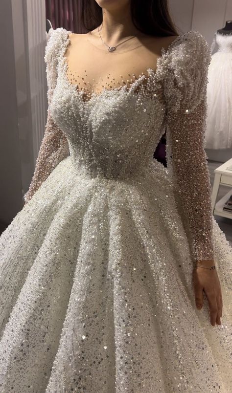 Bride Dresses 2024, Bride Dress 2024, Turkish Wedding Dress, Wedding Dresses Ball Gown Princess, Big Wedding Dresses, Bride Dress Simple, Sparkle Wedding Dress, Ball Gowns Princess, Dream Wedding Ideas Dresses