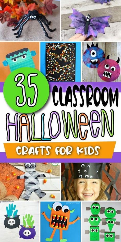 Introduce some spooky fun to your classroom this season with these Halloween classroom crafts for kids! Check out our Halloween crafts for kids for various engaging projects perfect for making learning fun during Halloween. From crafting friendly monsters to decorating whimsical pumpkins crafts, these halloween activities will not only captivate your students but also enhance their fine motor skills and creativity. Make sure to try all our halloween ideas for kids. Easy Prep Halloween Crafts, Halloween Crafts For 4th Graders, Halloween Crafts For Kindergarteners, Classroom Crafts For Kids, Halloween Crafts For Kids Elementary, Fun Halloween Activities For Kids, Halloween Ideas For Kids, Halloween Classroom Crafts, Kindergarten Halloween Crafts