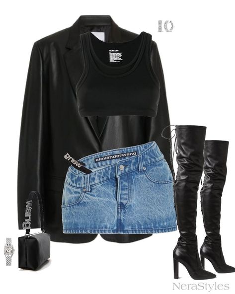 Work Outfits Boots, Venus Fashion, Looks Street Style, Looks Black, Night Out Outfit, Baddie Outfits Casual, Teenage Fashion Outfits, Fit Inspo, Lookbook Outfits