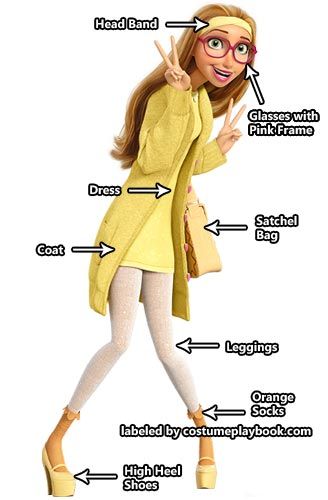 Dress up as Honey Lemon and the rest of the cast of Big Hero 6! :) Full guide at: http://costumeplaybook.com/movies/big-hero-6/2022-honey-lemon-costume/ Honey Lemon Costume, Lemon Costume, Big Hero 6 Costume, Characters Cosplay, Gogo Tomago, Hiro Big Hero 6, Costume Disney, Big Dresses, Disney Cosplay