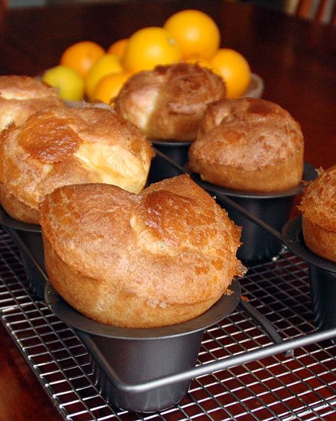 Popovers - Recipe from Maine Perfect Popovers, Popover Recipes, Popovers Recipes, Maine Recipes, Pop Overs, Popovers Recipe, Kelly Taylor, Popover Pan, Popover Recipe