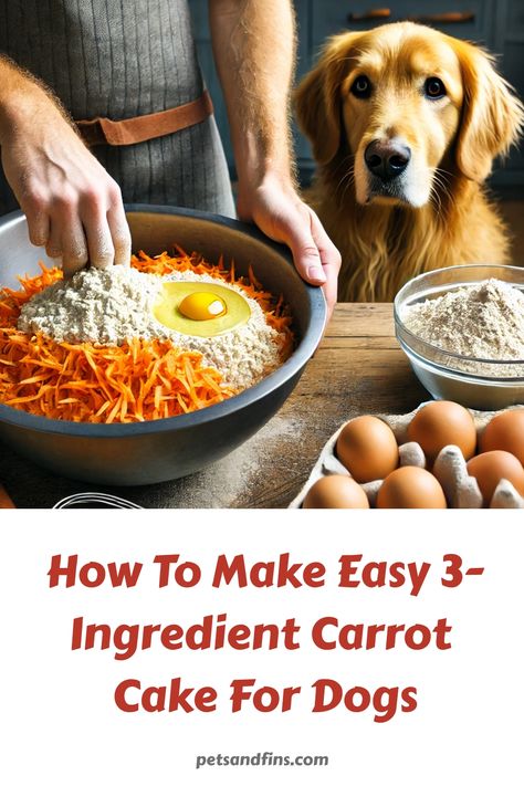 3 Ingredient Dog Cake, Cake Recipe For Dogs, Cake For Dogs, Dog Cake Recipes, Carrot Cake Recipe Easy, Homemade Carrot Cake, Dog Birthday Cake, Dog Cakes, Homemade Cake