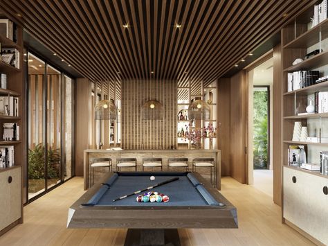 Luxury Recreation Room, Cinema And Games Room, Modern Pool Room, Rumpus Room Ideas, Modern Billiard Room, Luxury Billiard Room, Luxury Game Room, Modern Game Room, Pool House Decor