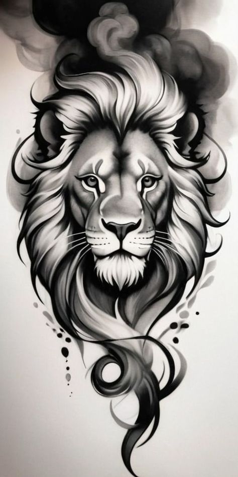 Lion Abstract Tattoo, Lioness Art, Roaring Lion Tattoo, Female Lion Tattoo, Small Lion Tattoo, Lion Forearm Tattoos, Ant Art, Abstract Tattoo Ideas, Lion Live Wallpaper