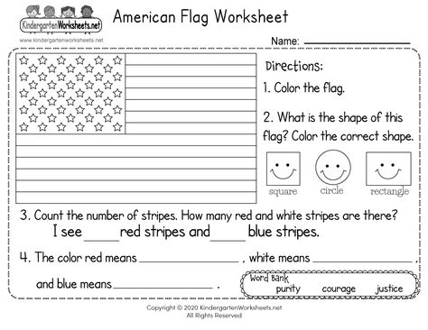 Kindergarten Language Worksheets, Spelling Worksheets Kindergarten, American Flag Meaning, Kindergarten Grammar Worksheets, Coloring Worksheets For Kindergarten, Counting Worksheets For Kindergarten, Worksheet Kindergarten, Kindergarten Phonics Worksheets, Kindergarten Social Studies