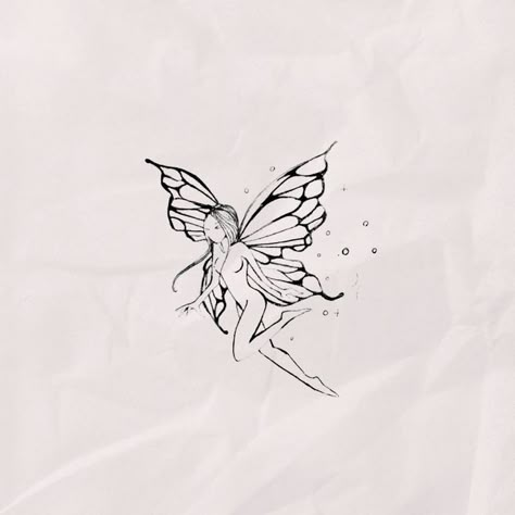 Fairy Flying Free in 2022 | Creative tattoos, Simplistic tattoos, Fairy tattoo Fairy Rib Tattoo, Small Fairy Tattoos Simple, Fairy Minimalist Tattoo, Minimalist Fairy Tattoo, Fairy Line Art, Small Fairy Tattoos, Fairy Flying, Tattoo Fairy, Pixie Tattoo