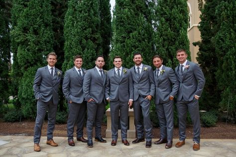 groom and groomsmen in grey suits and dark brown dress shoes florida wedding Charcoal Suit Brown Shoes, Charcoal Groomsmen, Grey Suit Brown Shoes, Fall Wedding Suits, Dark Brown Dress Shoes, Fall Color Dresses, Fall Wedding Arches, Elegant Fall Wedding, Fall Wedding Bridesmaids