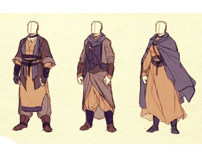 Nomadic Tribe Concept Art, Desert Dragon Concept Art, Mountain Tribe Concept Art, Desert Concept Art Character Design, Desert Tribe Concept Art, Blacksmith Outfit Drawing, Fantasy Robes Concept Art, Fantasy Tribe Art, Desert Clothes Concept Art