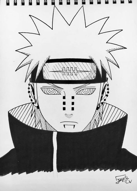 Pain (Pein) : Naruto by step-on-mee on DeviantArt Naruto Drawings Easy, Naruto Painting, Pain Naruto, Broken Phone, Naruto Sketch Drawing, Naruto Tattoo, Phone Lock, Naruto Sketch, Anime Drawing Books