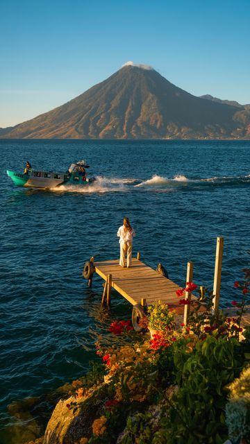 Bucket List + Adventure Travel ✺ Alex on Instagram: "The cutest hotel in Guatemala? 🥹😍 Casa del Mundo was SUCH a vibe. It’s only accessible via boat, and has amazing views overlooking the volcanos on Lake Atitlan. The fact that we only paid $95 a night was icing on the cake 😋 #hotelsandresorts #uniquehotels #beautifulhotels #guatemalatravel" South America Summer Aesthetic, Lake Atitlan Wedding, Guatemala Lake Atitlan, Guatemala Volcano, Lake Atitlan Guatemala Photography, Guatemala Aesthetic, Amatitlan, Lake Atitlan Guatemala, Lake Atitlan