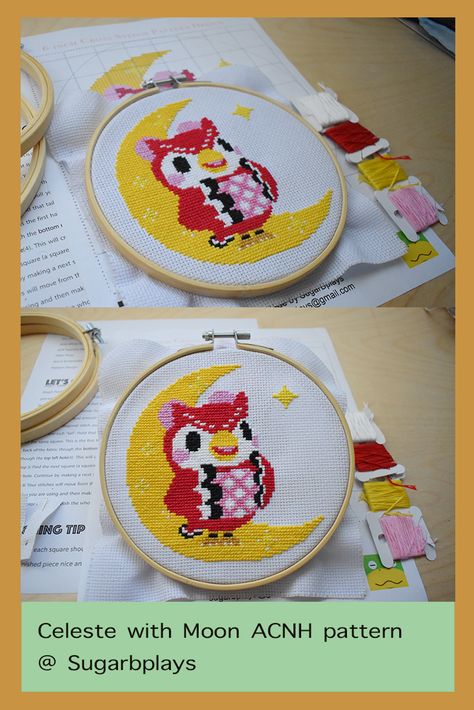 Cross Stitch Patterns Animal Crossing, Animal Crossing Gifts, Animal Crossing Cross Stitch, Celeste Animal Crossing, Interesting Crafts, Pokemon Cross Stitch, Perler Crafts, Small Sewing, Iron Beads