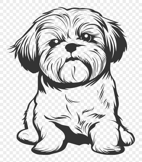 Shih Tzu Svg, Shih Tzu Drawing, Shih Tzu Tattoo, Perro Shih Tzu, Shitzu Dogs, Cnc Pattern, Sharpie Drawings, Engraving Ideas, Svg Ideas