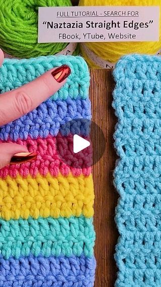 Naztazia on Instagram: "To crochet straight edges with double crochet, instead of a turning chain 3, make 2 single crochet stitches on top of each other using the side loop of the first 1.

#crochet #knittinglove #artoninstagram #yarn #tutorial #howto #tips #makersgonnamake #sewing #naztazia #reels" Single Crochet Projects, Crochet Straight Edges, Crochet A Chain, Crochet Hack, Crochet Stitches Guide, Crochet Stitches Free, Crochet Stitches Video, Crochet Lessons, Crochet Stitches For Beginners