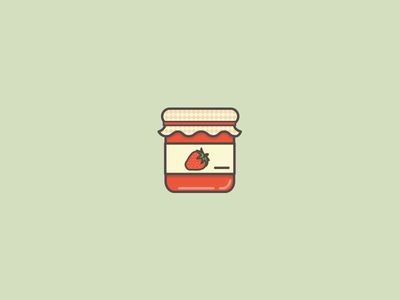 Jam Jam Jar Tattoo, Jam Illustration, Jam Tattoo, Flat Design Icons, Flat Icons, Simple Illustration, Line Illustration, Easy Paper Crafts, App Icon Design