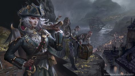 ArtStation - Total War: WARHAMMER II - Curse of the Vampire Coast DLC Event Pictures, Billy Christian Vampire Coast Art, Vampire Coast Warhammer, Vampire Counts Warhammer Art, Vampire Pirate Art, Warhammer Vampire Coast, Warhammer Fantasy Vampire, Vampire Coast, Pirate Vampire, Total Warhammer