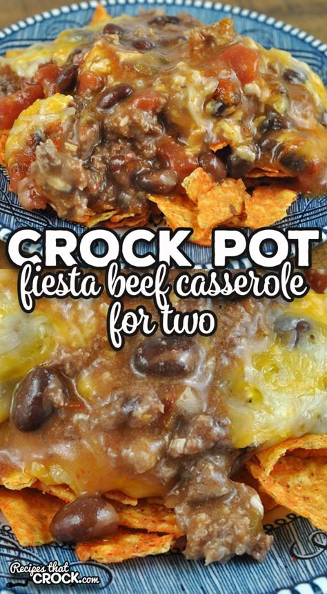 If you are looking for a delicious recipe for two that will fill you up, check out this Fiesta Crock Pot Beef Casserole for Two. via @recipescrock Crock Pot Meals For 2, Student Grocery List, Crock Pot For Two, Rv Dinner Ideas, Crock Pot Recipes For Two, Crockpot For 2, Crockpot For Two, Casserole For Two, Small Crockpot Recipes