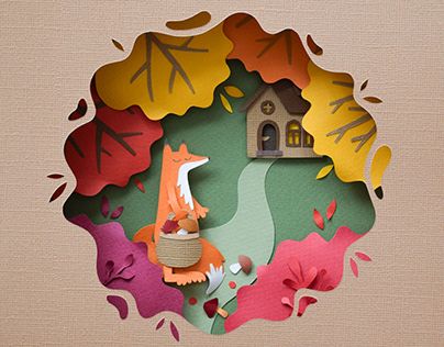 Thanksgiving Day | paper art on Behance Easy Diorama, Colorful Sheets, Cutout Art, Cut Paper Illustration, Cut Out Art, Paper Cutout Art, 3d Paper Art, Paper Cut Design, Sheets Of Paper