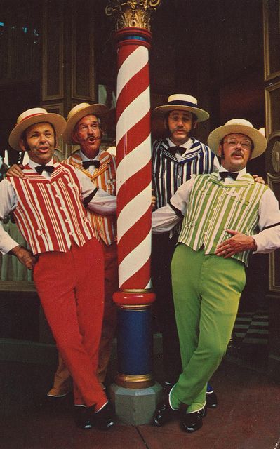 The Dapper Dans - Disney World, Florida by The Pie Shops Collection, via Flickr Music Man Costumes, Barbershop Quartet, Barber Shop Quartet, Street Magic, Inspirational Quotes Background, The Music Man, Dapper Dan, Disney World Florida, Dapper Day