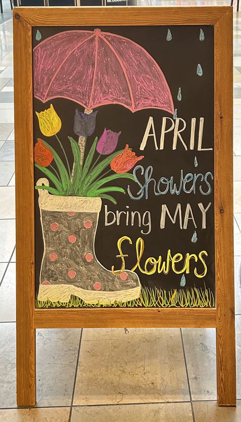 Earth Day Chalkboard Art, April White Board Ideas, April Blackboard Ideas, Chalkboard Art Spring, April Chalkboard Ideas, May Chalkboard Ideas, Flower Shop Chalkboard Ideas, Spring Whiteboard Ideas, April Chalkboard Calendar Ideas